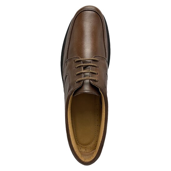 LIBERTYZENO Mens Brown Leather Oxford Style Lace up Dress Shoes main image 6
